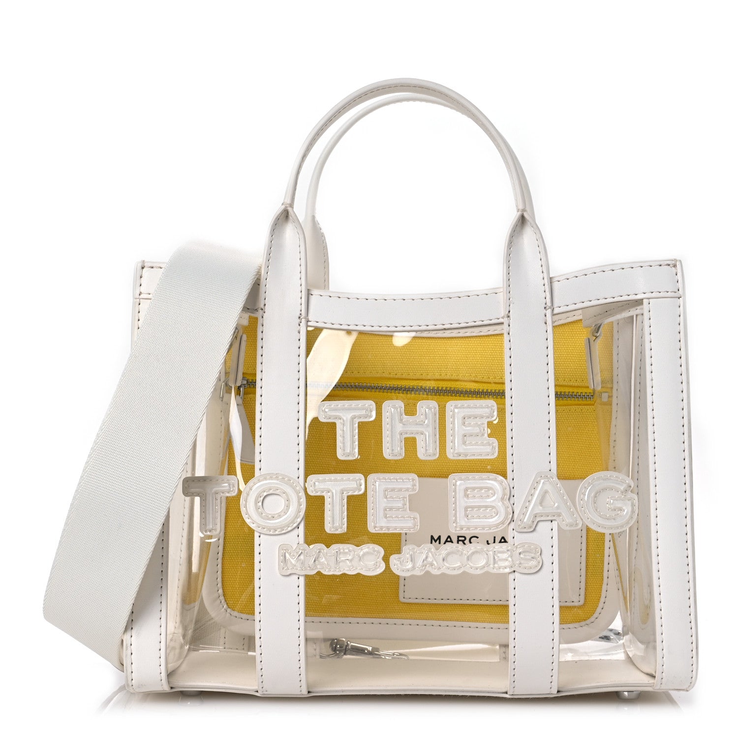 Marc Jacobs PVC The Small Tote Bag White Yellow 1 of 17