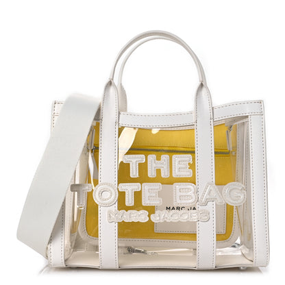 Marc Jacobs PVC The Small Tote Bag White Yellow 1 of 17