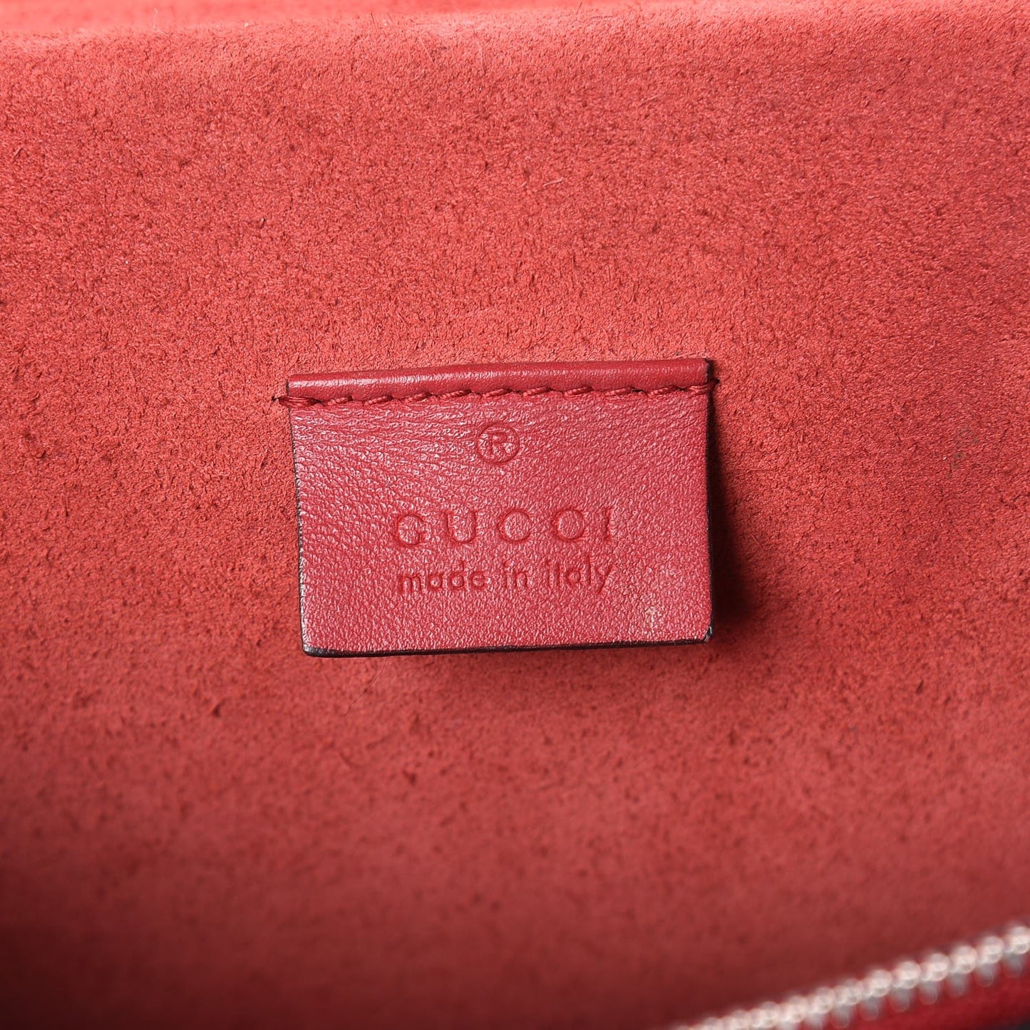 GG Supreme Monogram Suede Cudu Medium Dionysus Shoulder Bag Beige Ebony Vulcanic Red