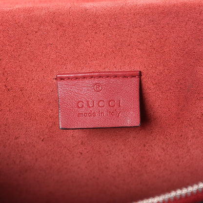 Gucci GG Supreme Monogram Suede Cudu Medium Dionysus Shoulder Bag Beige Ebony Vulcanic Red 6 of 11