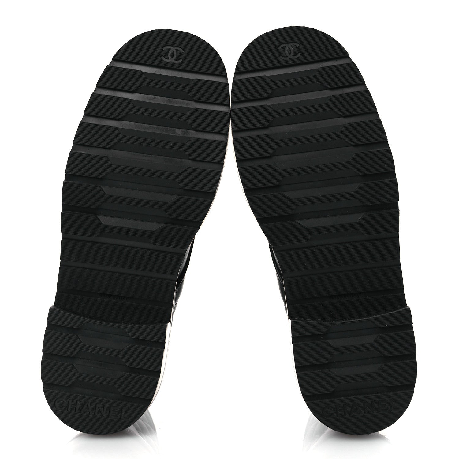 Chanel Lambskin Calfskin Quilted Lace Up Combat Boots 38 Black 6 of 10