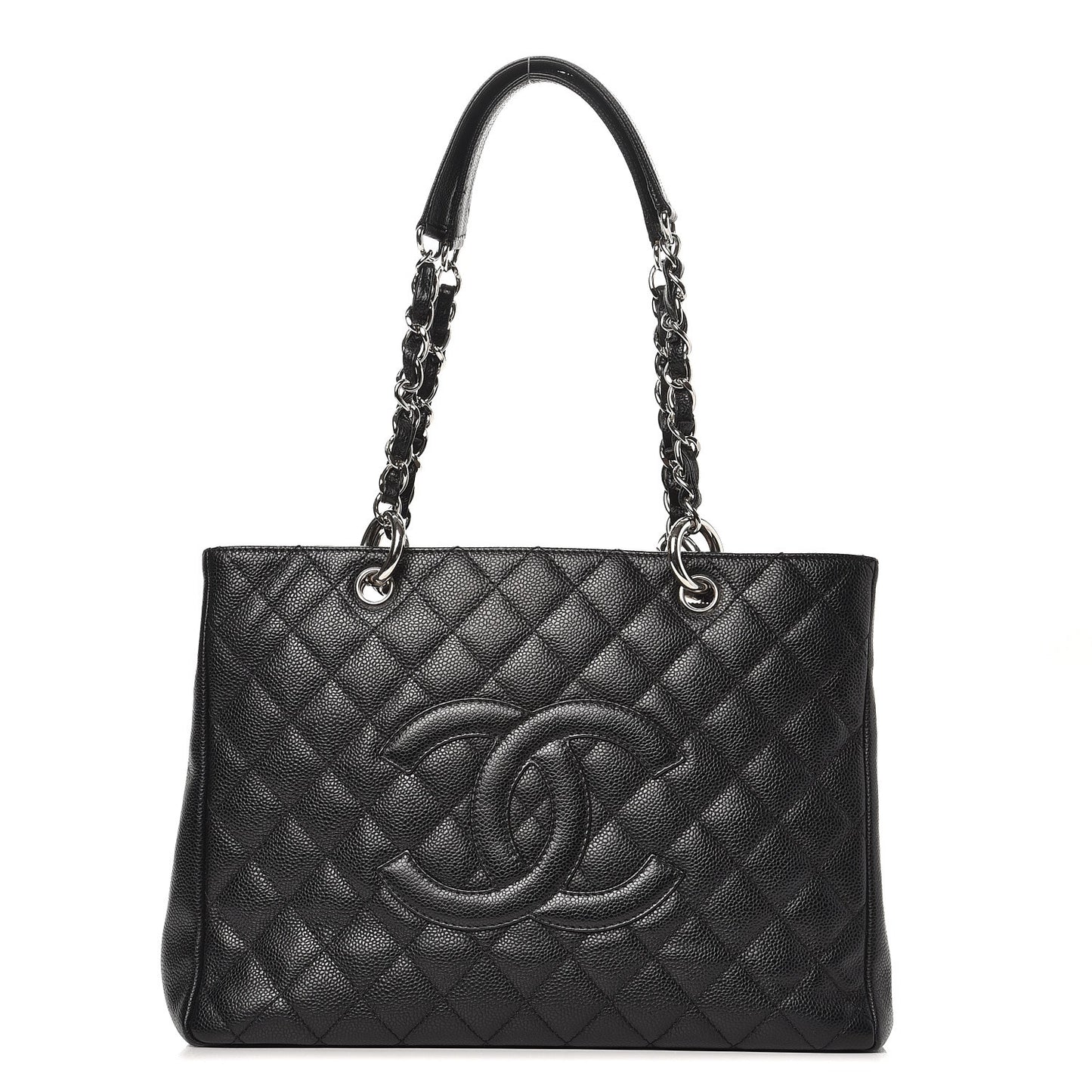 Caviar Quilted Grand Shopping Tote GST Black
