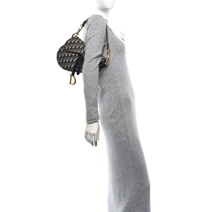 Christian Dior Oblique Saddle Bag Blue 2 of 10