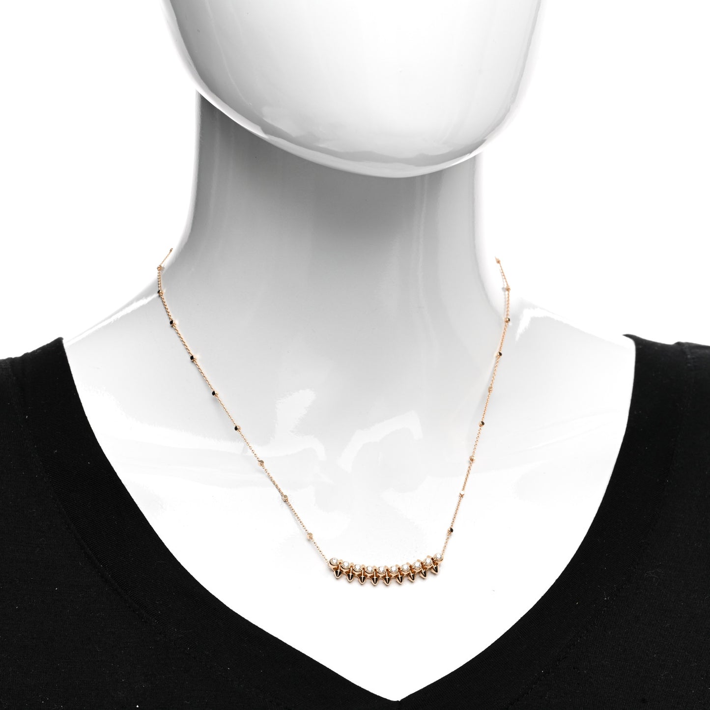 18K Pink Gold Diamond Clash de Cartier Necklace