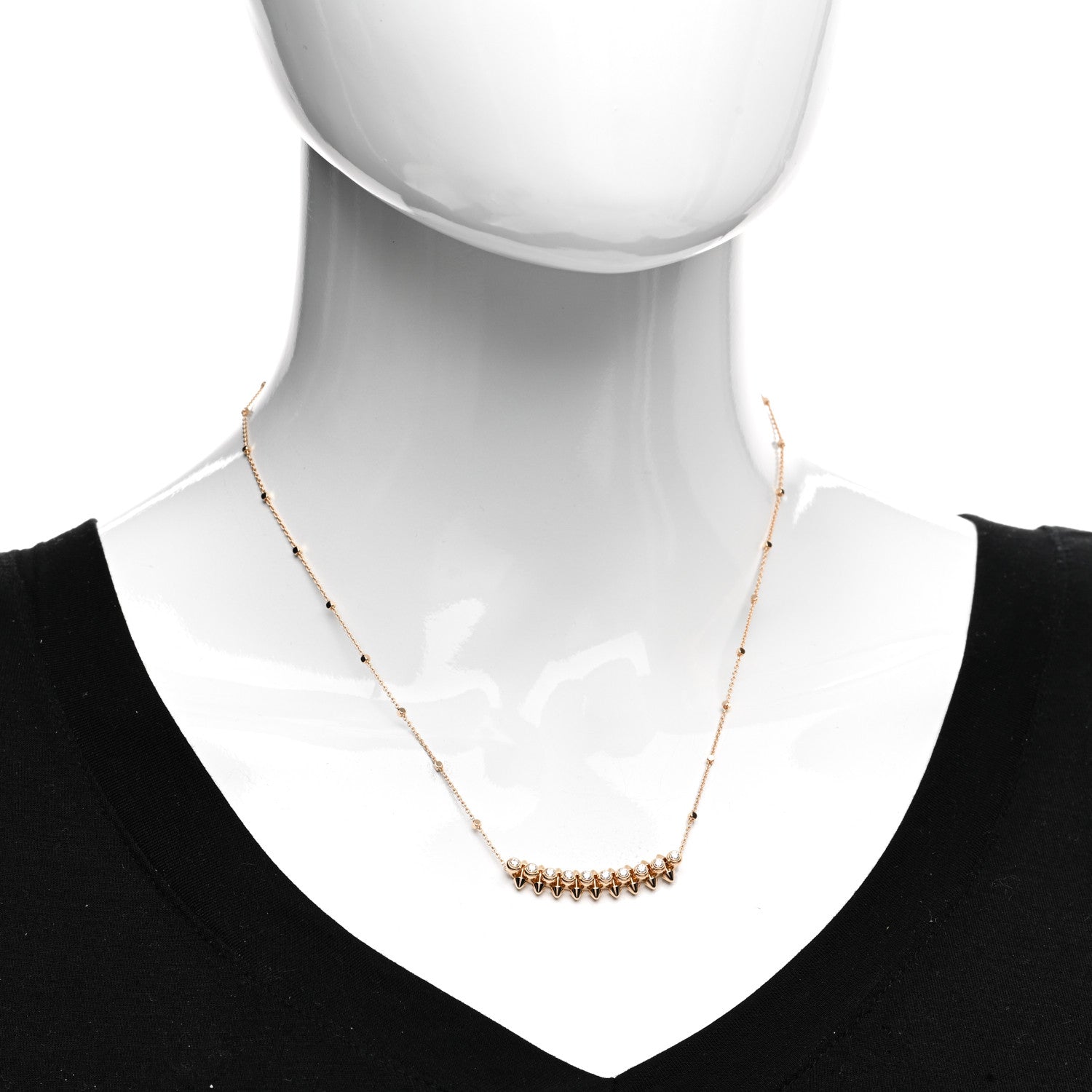 Cartier 18K Pink Gold Diamond Clash de Cartier Necklace 2 of 4