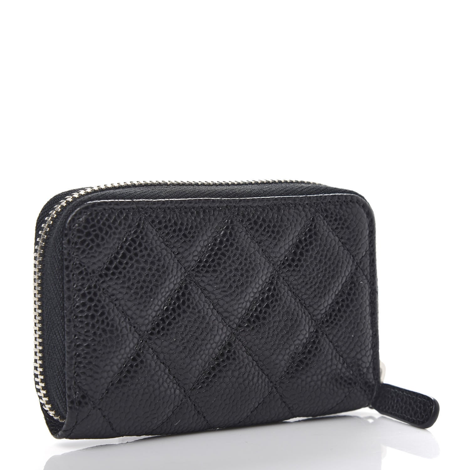 Chanel Caviar Quilted Zip Coin Purse Black 3 of 8