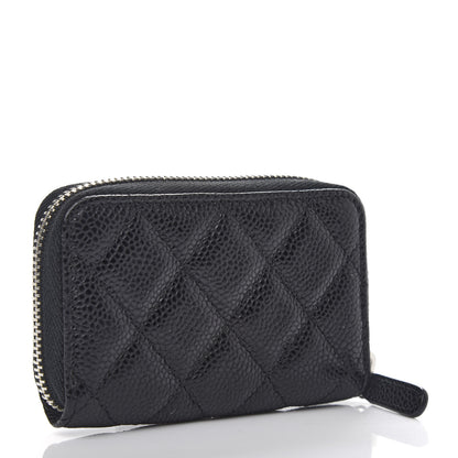 Chanel Caviar Quilted Zip Coin Purse Black 3 of 8
