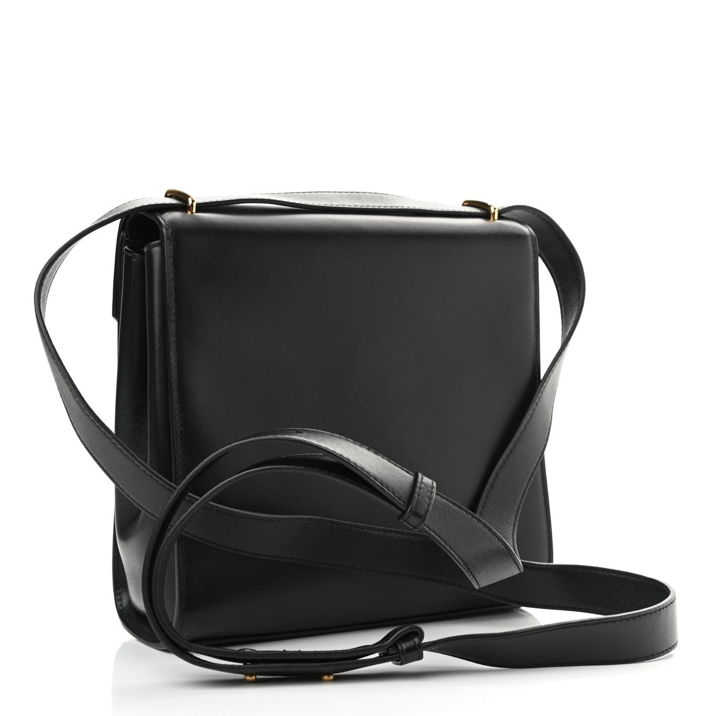 Box Calfskin Nappa Clip Bag Black