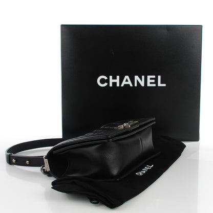 Chanel Calfskin Double Stitch Medium Boy Flap Black 4 of 8