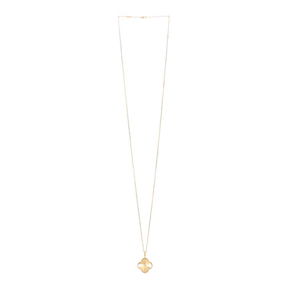 Van Cleef & Arpels 18K Yellow Gold Guilloche Magic Alhambra Long Necklace 3 of 5