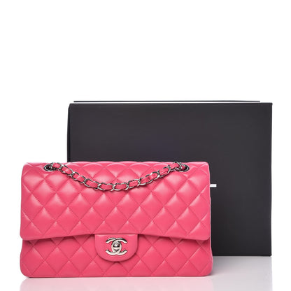 Chanel Lambskin Quilted Medium Double Flap Fuchsia 9 of 9