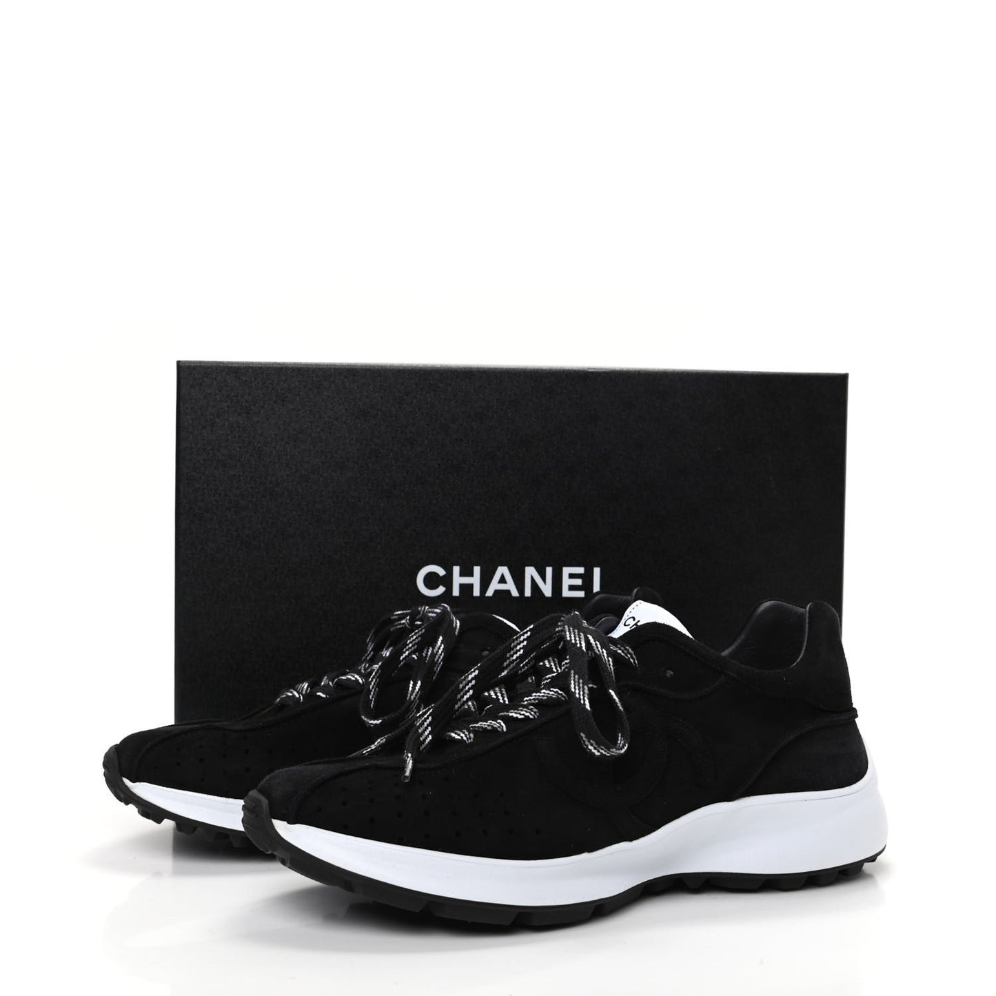 Suede Goatskin CC Sneakers 39 Black