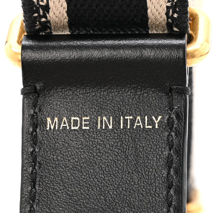 Christian Dior Canvas Embroidered Shoulder Strap Black 3 of 5