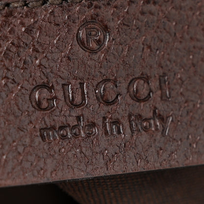 Gucci Monogram Web Medium Half Moon Hobo Dark Brown 6 of 20