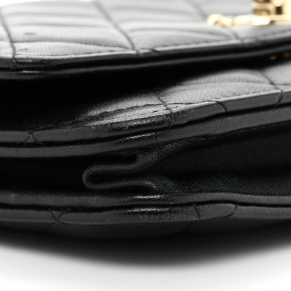 Chanel Lambskin Quilted Trendy CC Wallet On Chain WOC Black 11 of 23