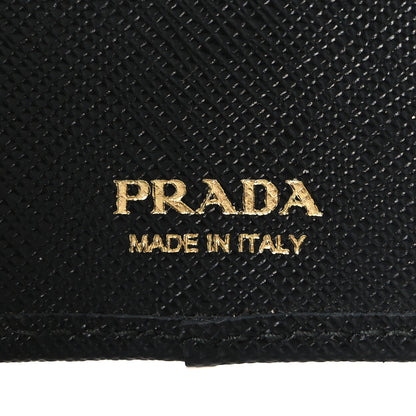 Prada Tessuto Nylon Saffiano 6 Key Holder Black 6 of 10