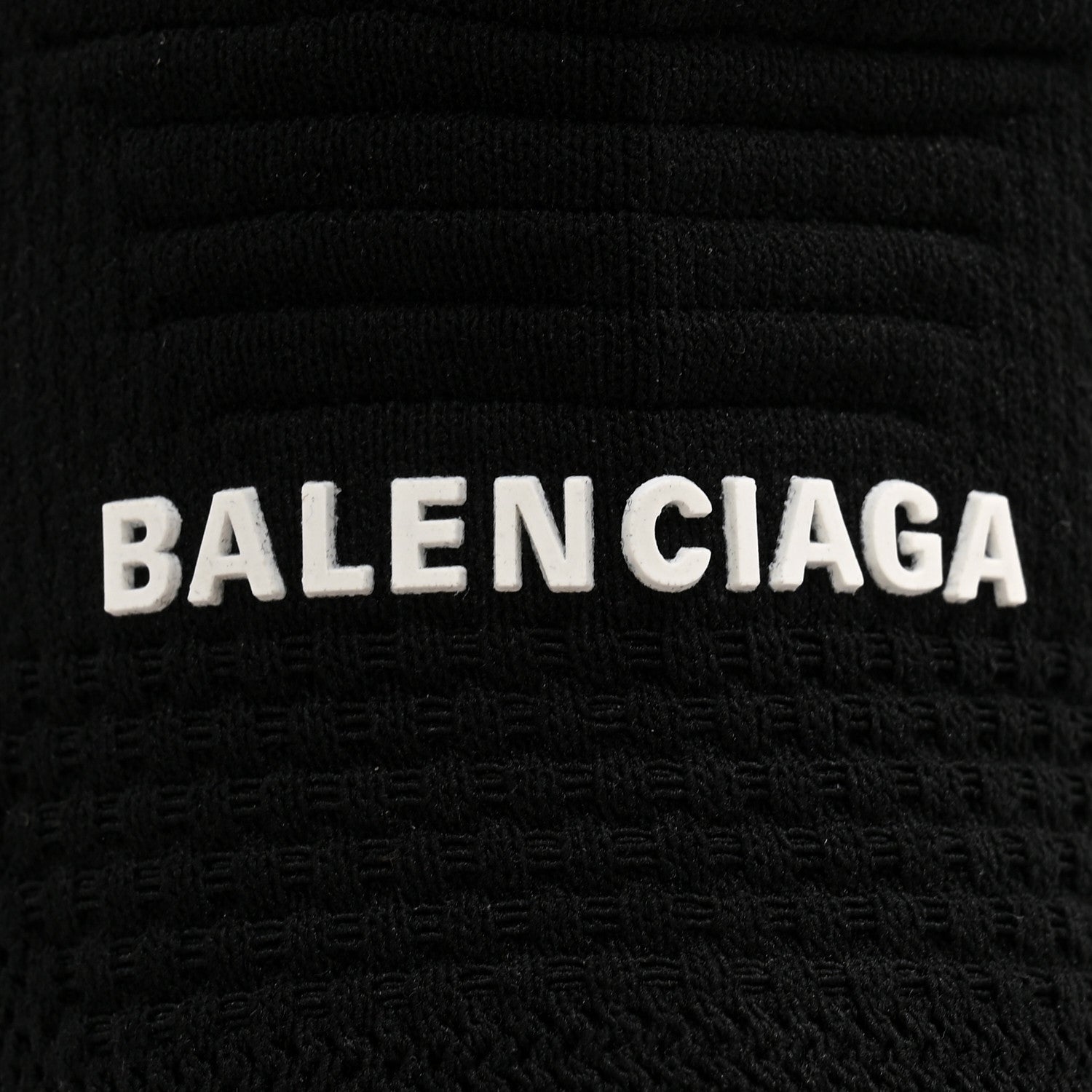 Balenciaga Textured Recycled Knit Logo Extreme Pointed Toe Knife 2.0 Booties 38 Black 6 of 10