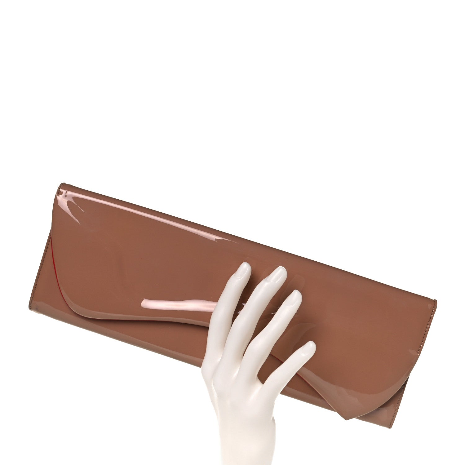 Christian Louboutin Patent Pigalle Clutch Nude 2 of 13