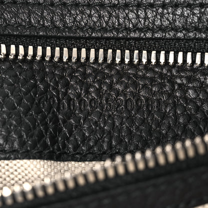 Gucci Piuma Calfskin Jumbo GG Embossed Medium Wristlet Messenger Bag Black 7 of 10