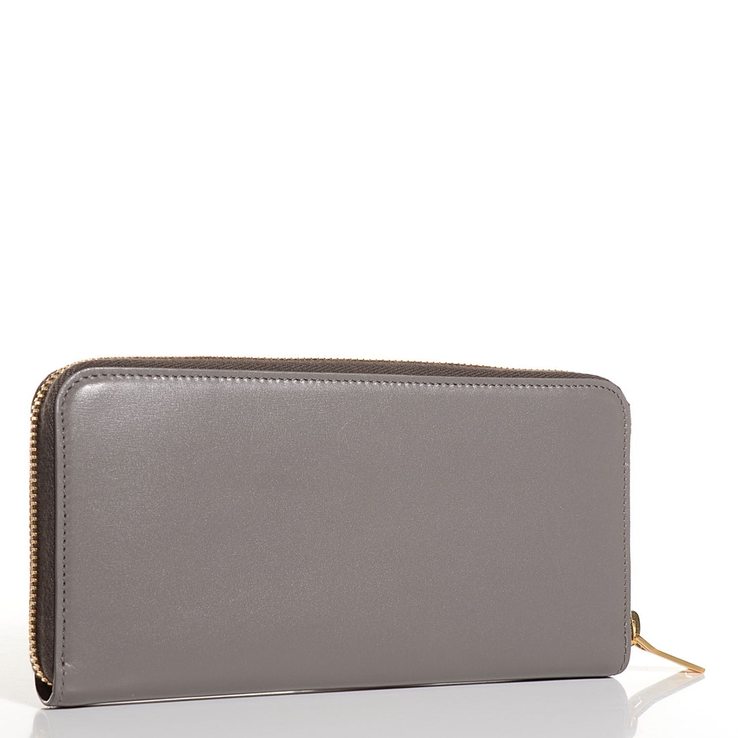 Saint Laurent Calfskin Classic Zip Around Wallet Light Grey 3 of 7