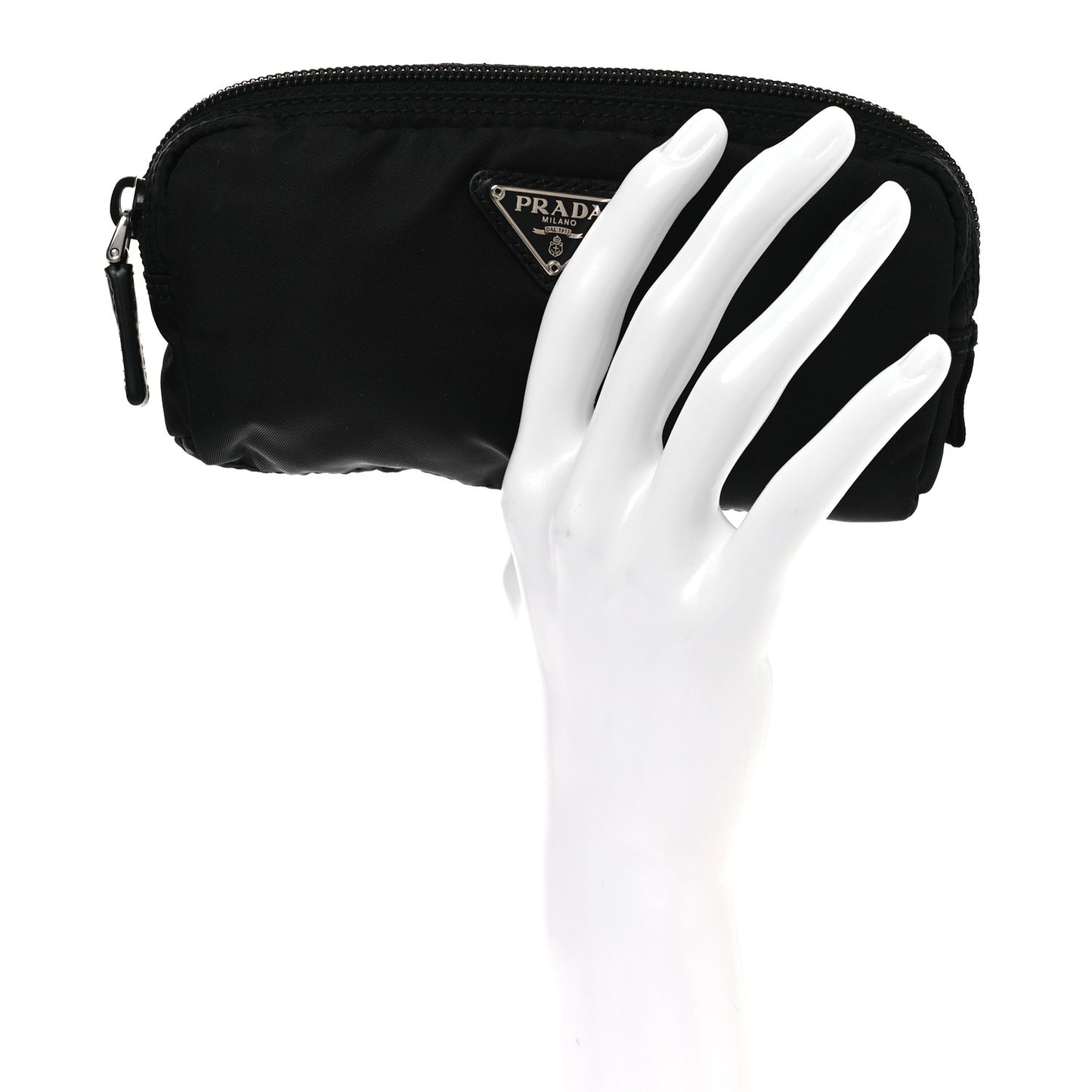 Tessuto Nylon Vela Cosmetic Pouch Black