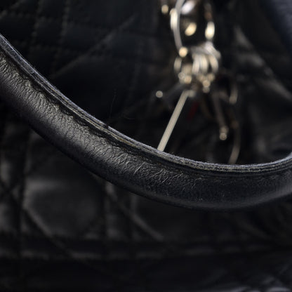 Christian Dior Lambskin Cannage Large Soft Lady Dior Shopping Tote Black 13 of 17