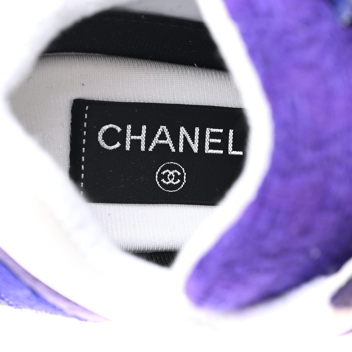 Suede Tweed Felt CC Sneakers 37.5 Purple