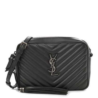 Saint Laurent Calfskin Matelasse Monogram Lou Camera Bag Asphalt 1 of 12