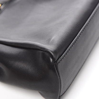 Fendi Vitello Saddle Mini Peekaboo Iconic Satchel Black 10 of 12