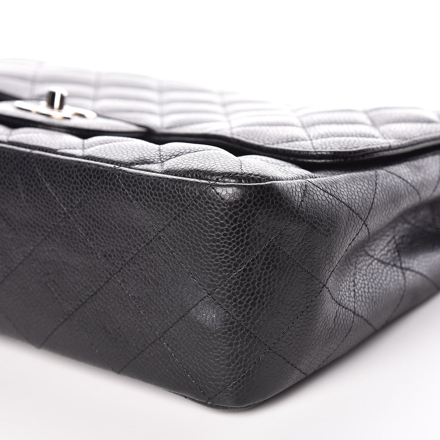 Caviar Quilted Jumbo Single Flap Black