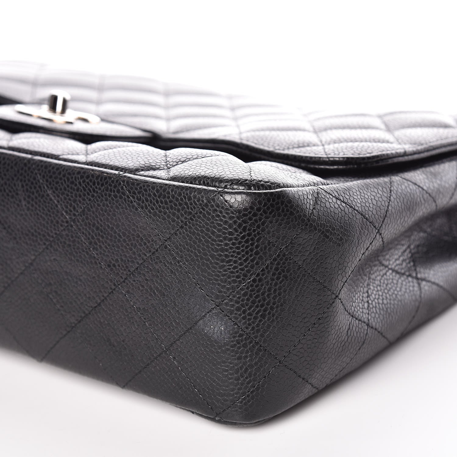 Chanel Caviar Quilted Jumbo Single Flap Black 6 of 12