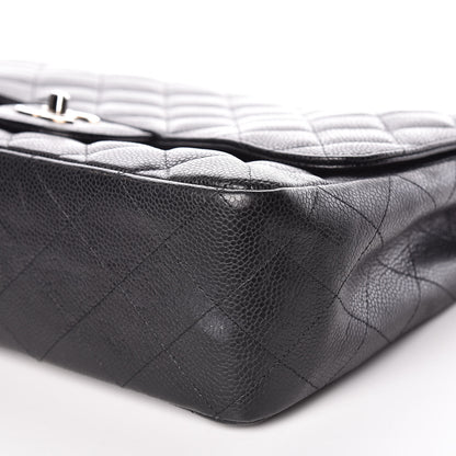 Chanel Caviar Quilted Jumbo Single Flap Black 6 of 12