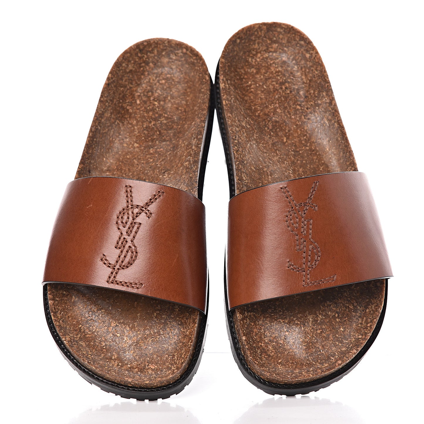 Calfskin Monogram Jimmy Joan Slide Sandals 37 New Papaya