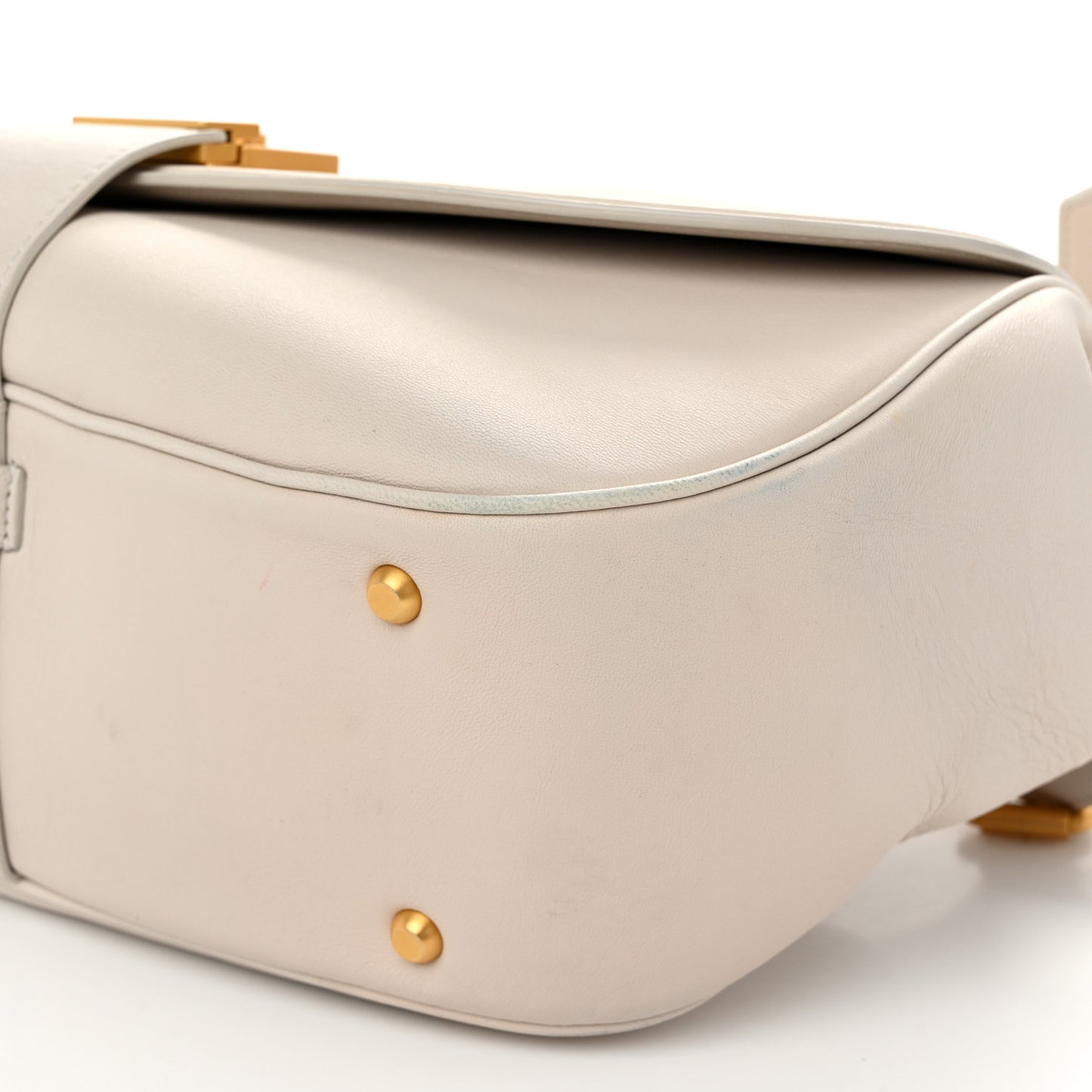 Nappa Intrecciato Strap Shoulder Bag White