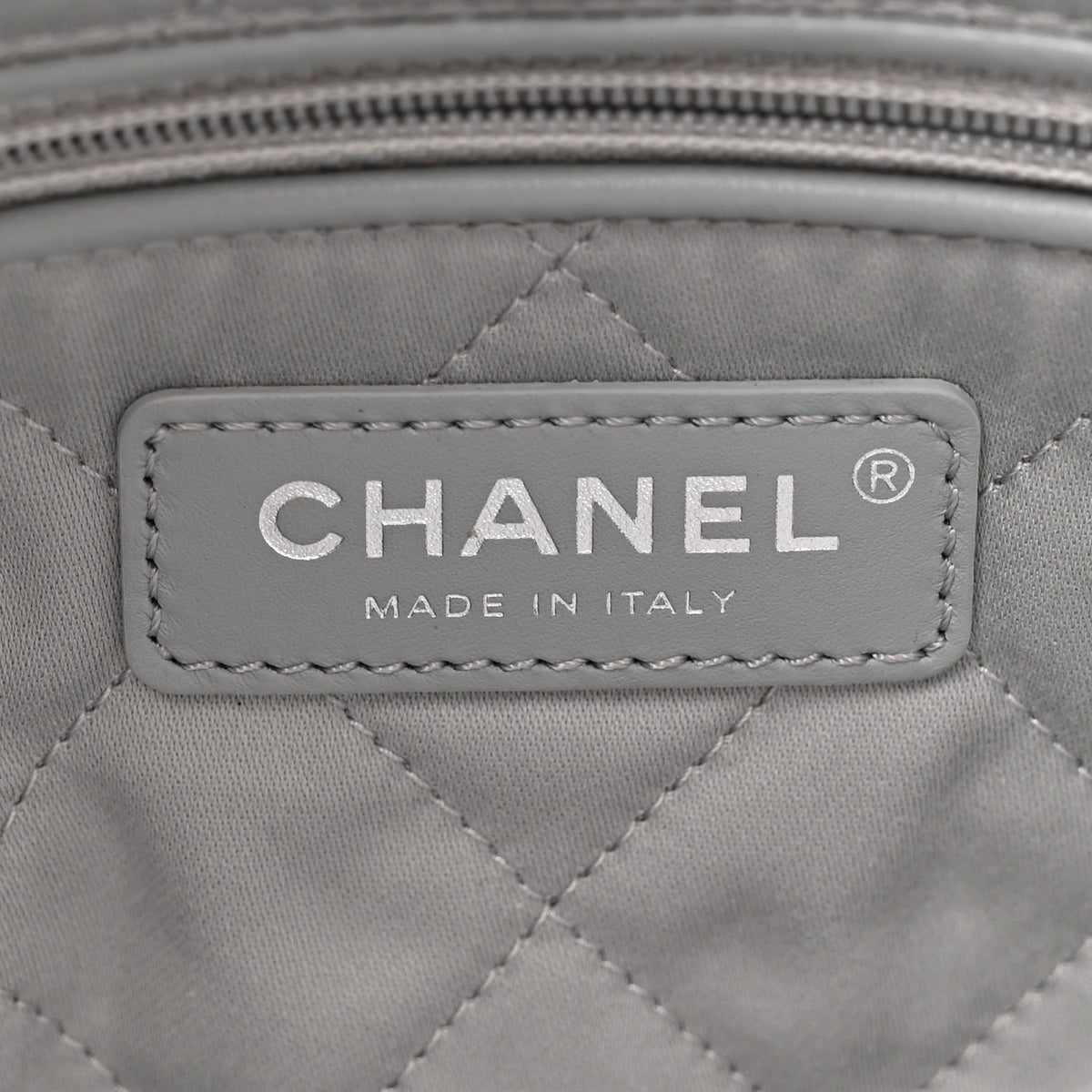 Metallic Calfskin Quilted Small Chanel 22 Silver