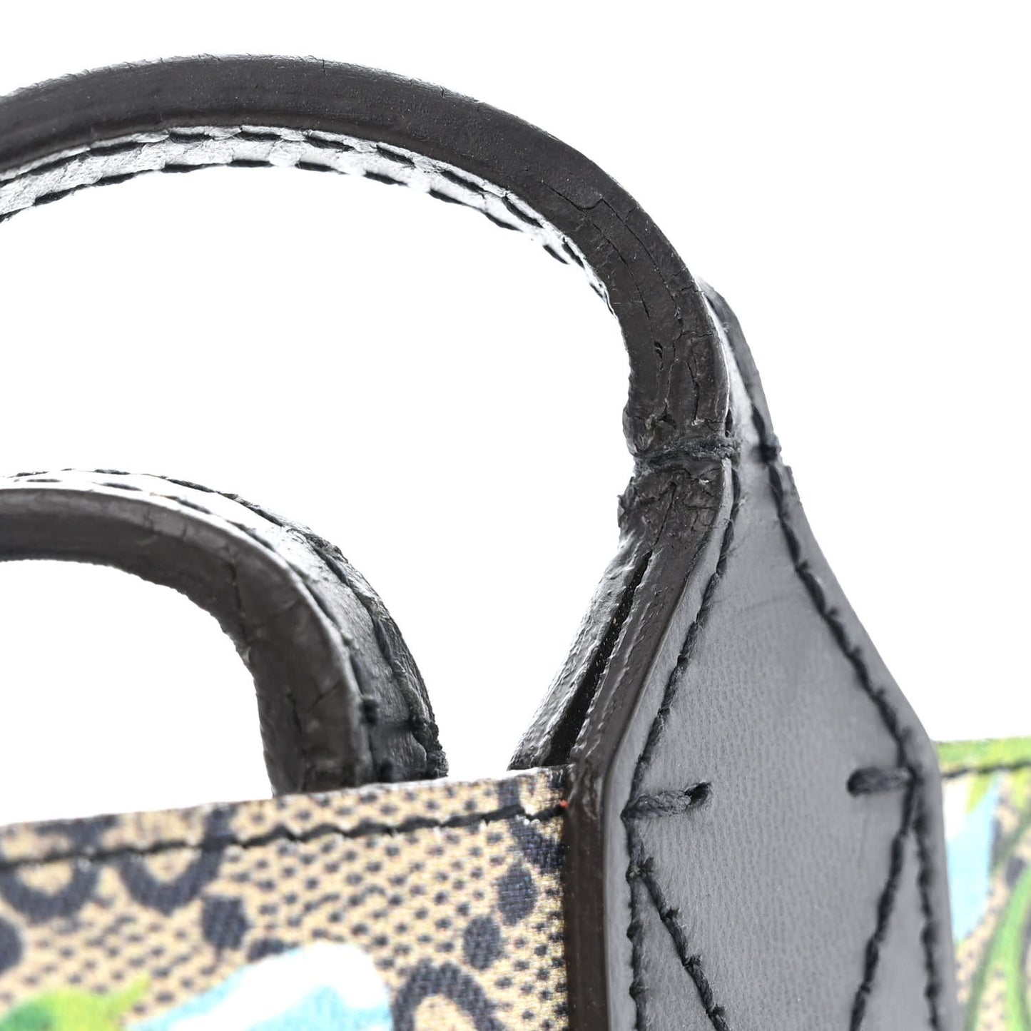 GG Supreme Monogram Blooms Medium Reversible Tote Beige Blue Navy