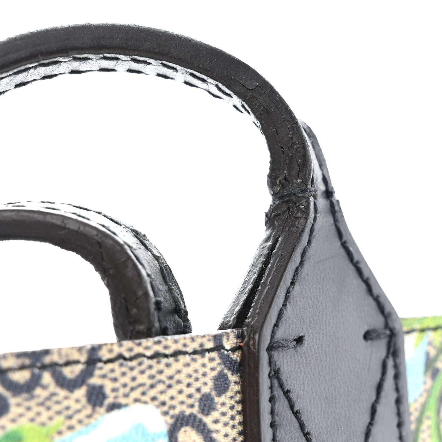 Gucci GG Supreme Monogram Blooms Medium Reversible Tote Beige Blue Navy 20 of 23