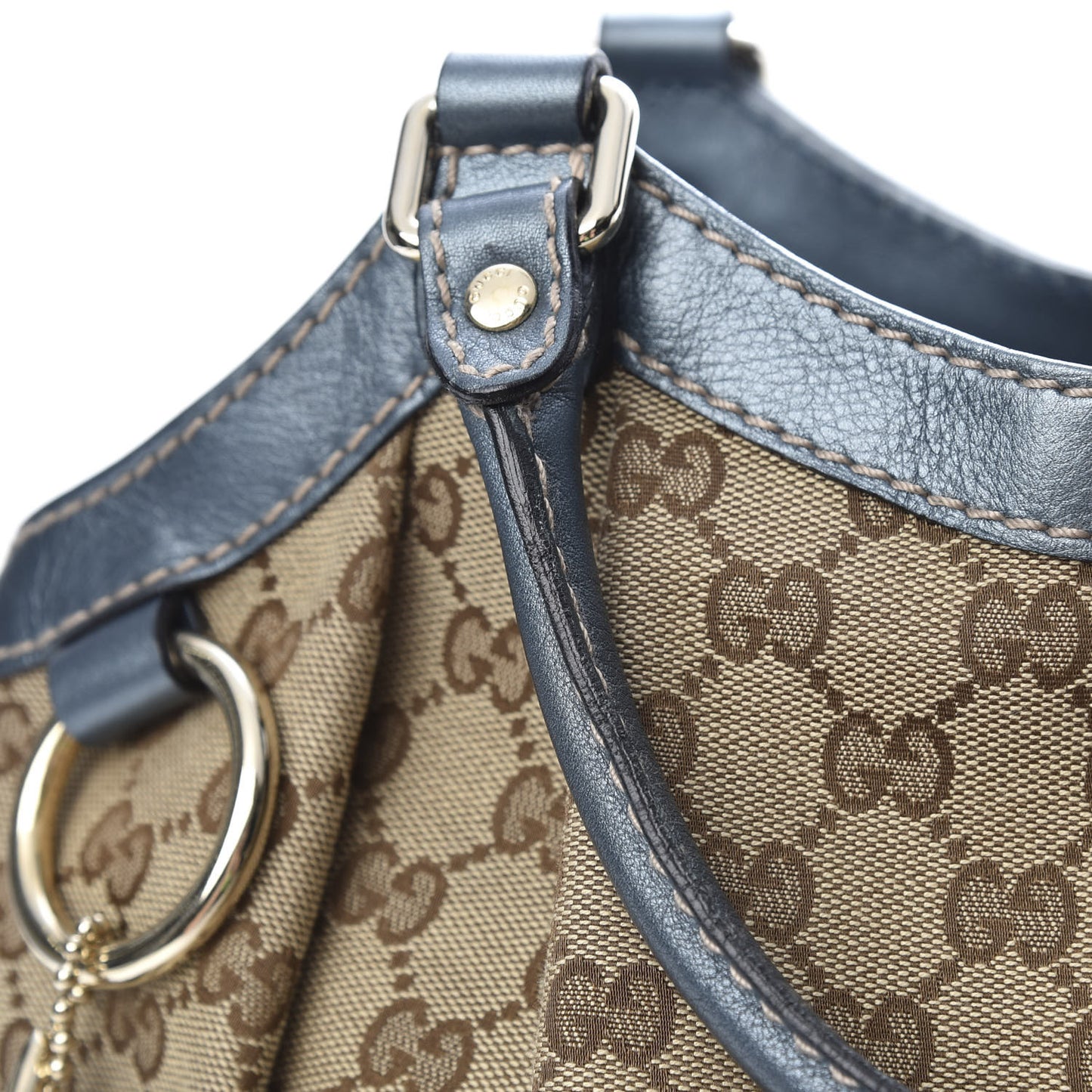 Monogram Large Sukey Tote Metallic Blue