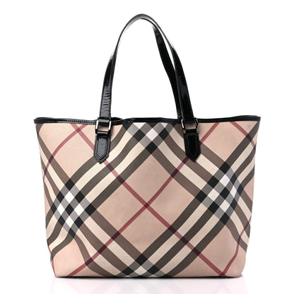 Burberry Supernova Check Large Nickie Tote Black 3 of 16