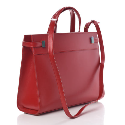 Saint Laurent Calfskin Small Manhattan Shopper Tote Red 4 of 12