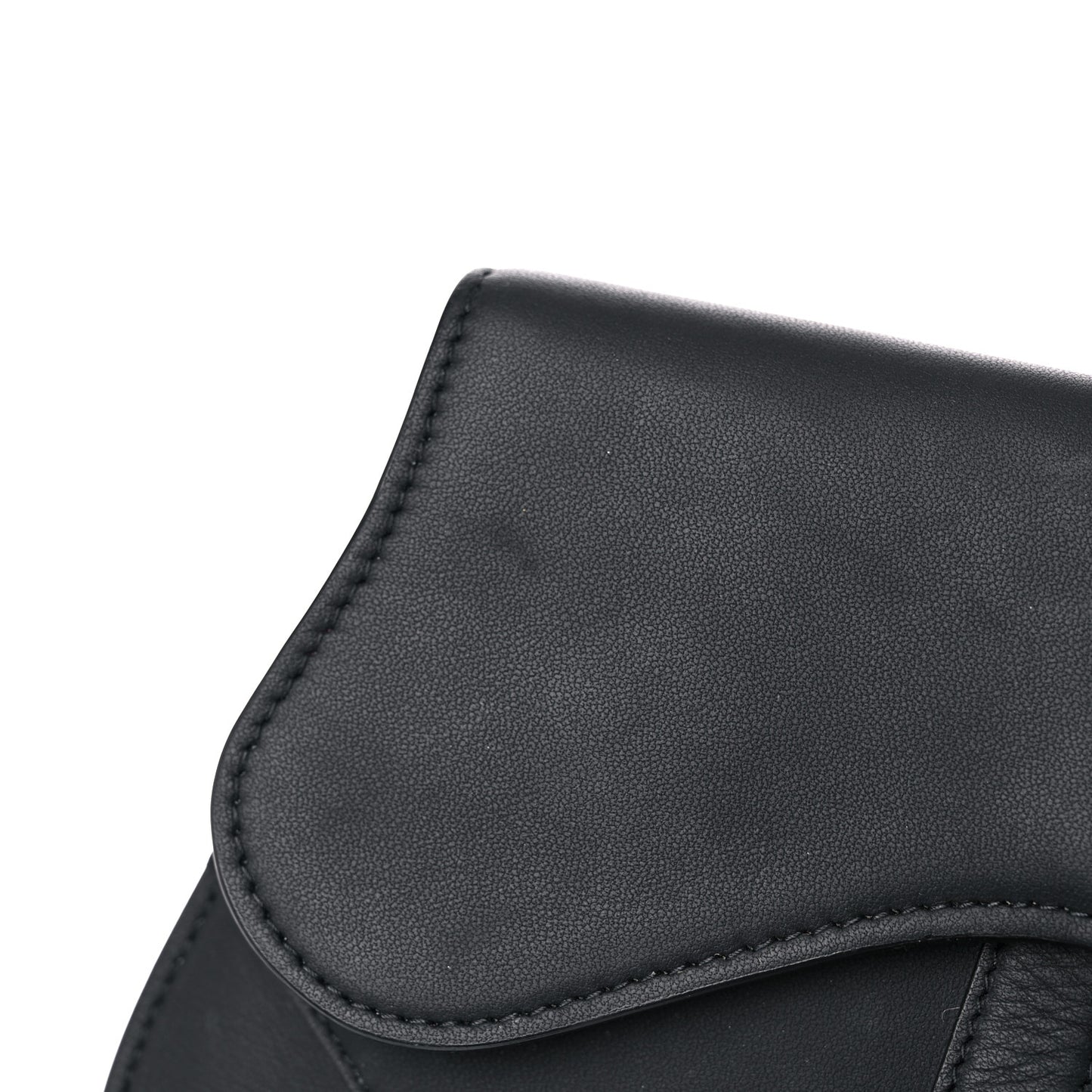 Ultra Matte Calfskin Saddle Belt Bag Black