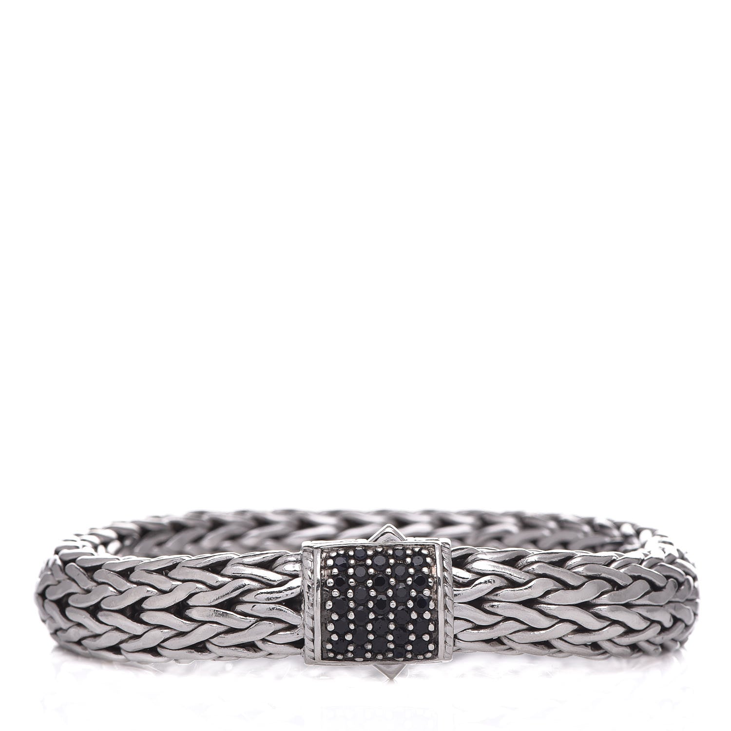 John Hardy Sterling Silver Black Sapphire 10.5mm Classic Chain Bracelet 1 of 6
