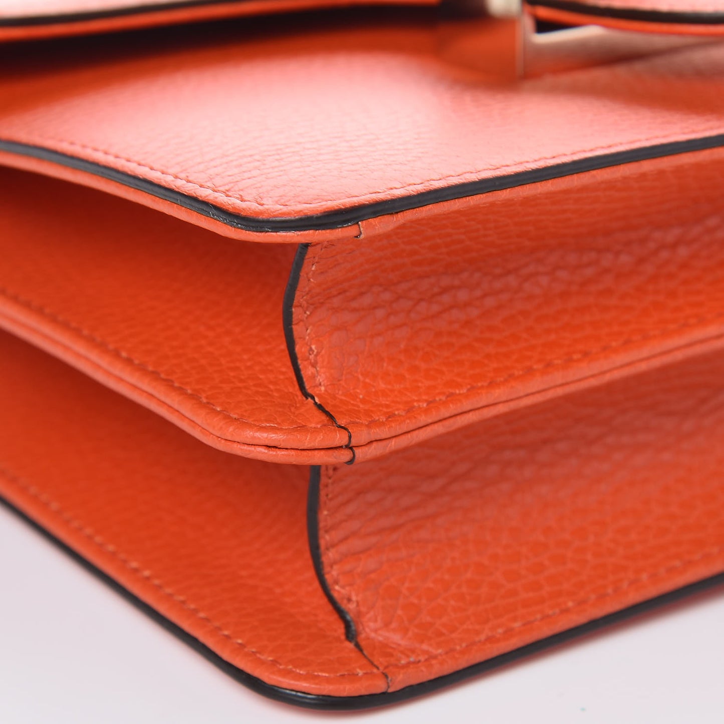 Dollar Calfskin Small Interlocking G Shoulder Bag Sun Orange
