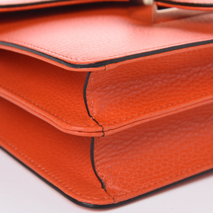 Gucci Dollar Calfskin Small Interlocking G Shoulder Bag Sun Orange 8 of 9