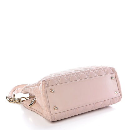 Christian Dior Lambskin Cannage Small Dior Soft Zipped Shopping Tote Light Pink 4 of 10