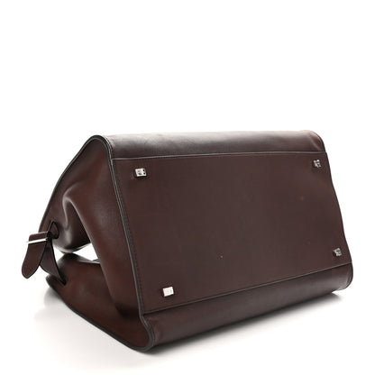 The Row Polished Saddle Calfskin Soft Margaux 15 Dark Brown 4 of 9