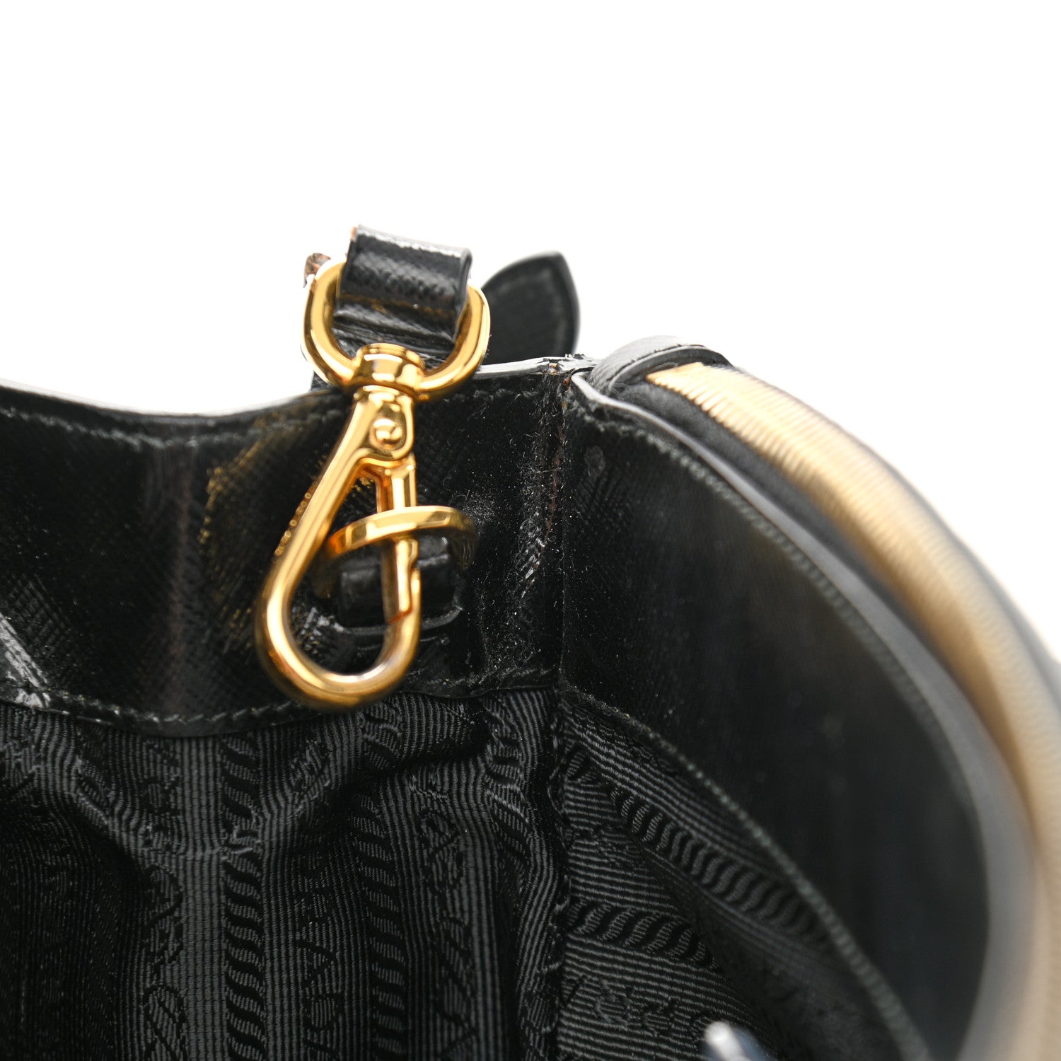 Prada Saffiano Vernice Medium Double Zip Tote Black 12 of 12