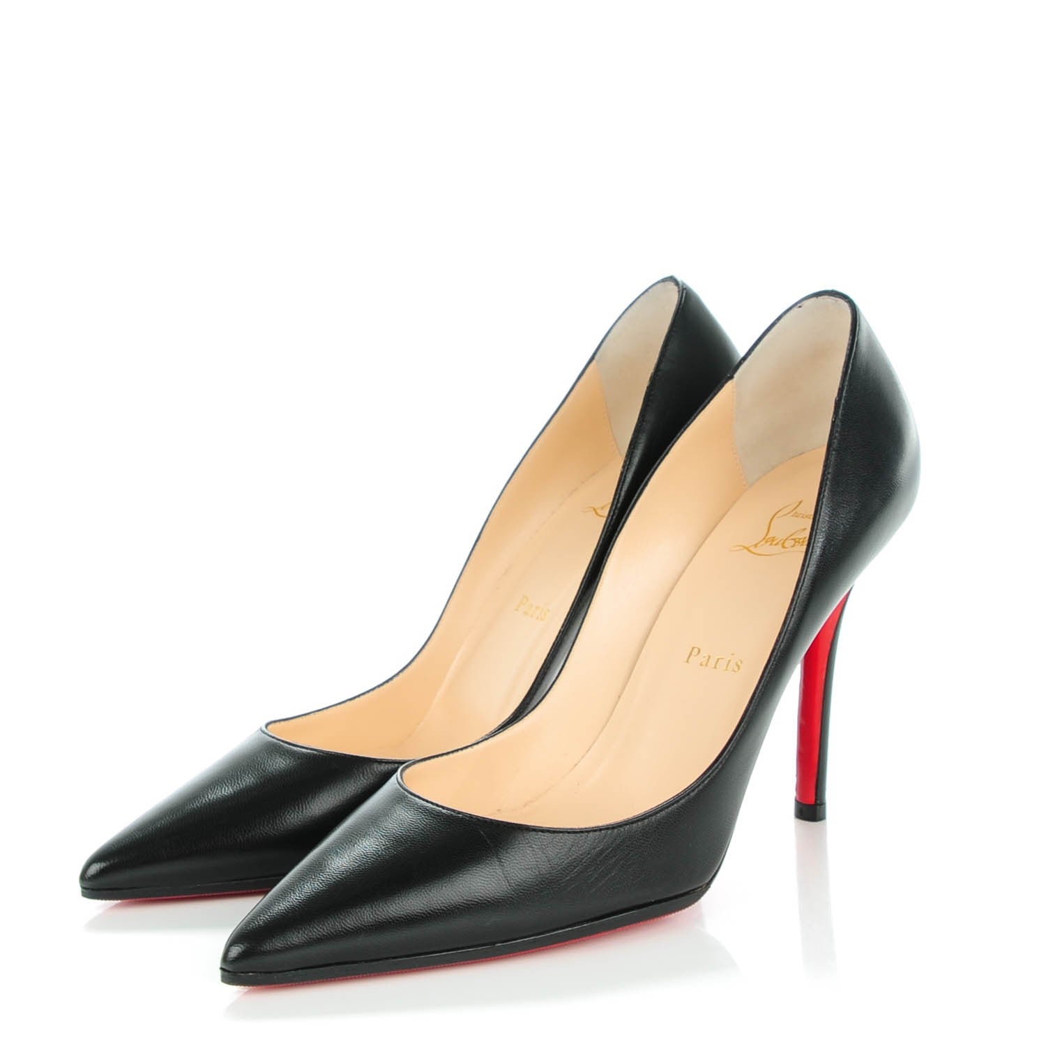 Christian Louboutin Kid Apostrophy 100 Pumps 38 Black 3 of 8