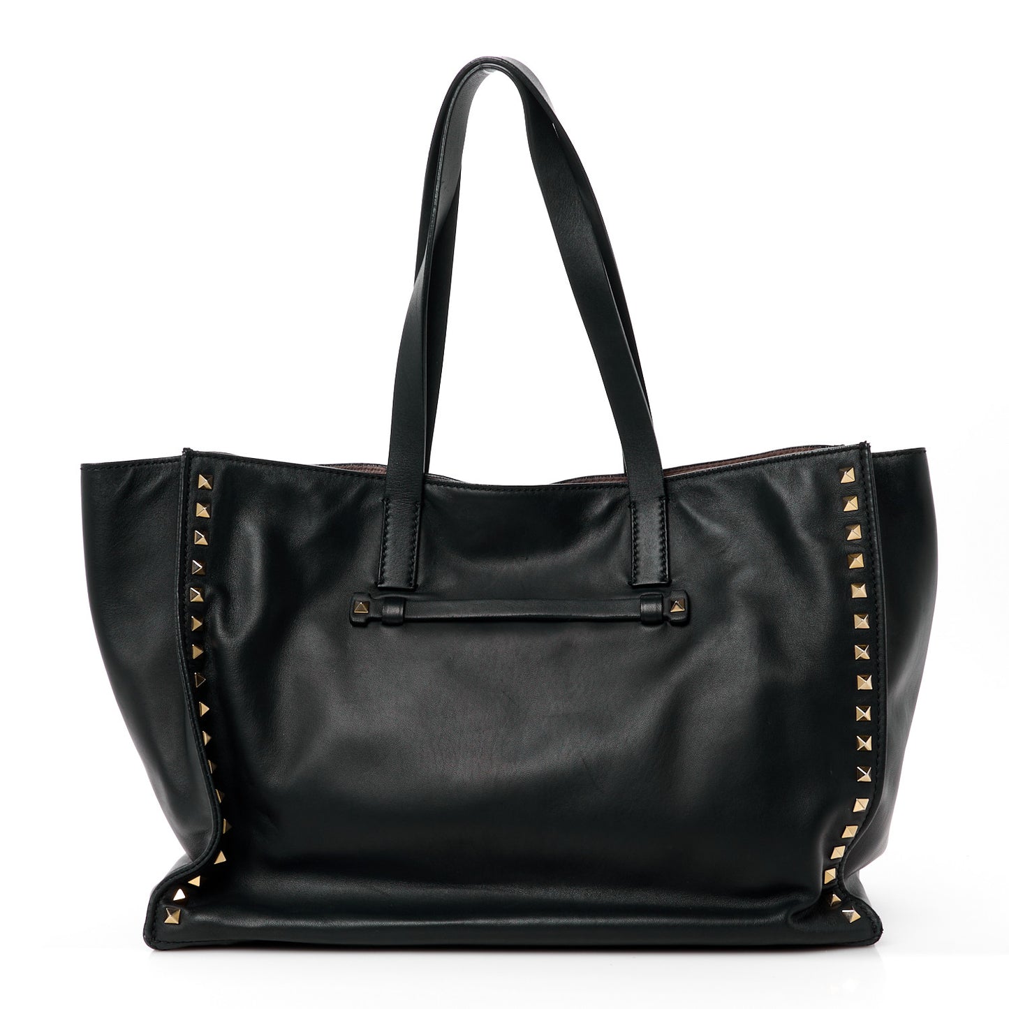 Nappa Medium Rockstud Soft Tote Black