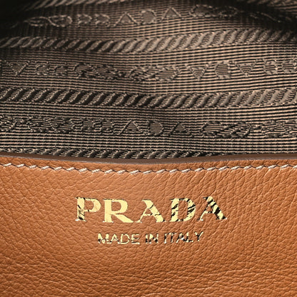 Prada Soft Calfskin Large Shoulder Bag Caramel 6 of 9